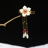 Vintage Chinese Hair Clips for Girls Flower Hairpin Head Jewelry