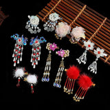 Vintage Chinese Hair Clips Flower Hairpin Head Jewelry