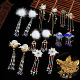 Vintage Chinese Hair Clips Flower Hairpin Head Jewelry