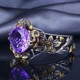 Vintage Chinese Style Bracelet with Purple Crystal