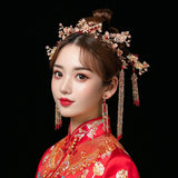 Vintage Chinese Style Bride Wedding Crown Tiara Xiuhe Hair Accessories