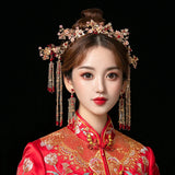 Vintage Chinese Style Bride Wedding Crown Tiara Xiuhe Hair Accessories