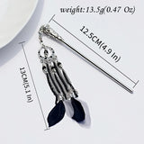 Vintage Chinese Style Hair Sticks with Feather Tassel Pendant