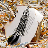 Vintage Chinese Style Hair Sticks with Feather Tassel Pendant