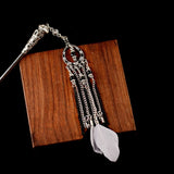 Vintage Chinese Style Hair Sticks with Feather Tassel Pendant
