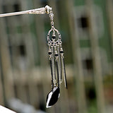 Vintage Chinese Style Hair Sticks with Feather Tassel Pendant