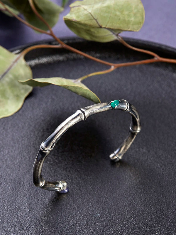 Vintage Chinese 999 Silver Bamboo Bracelet