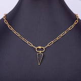 Vintage Heart Pendant Choker Chain Necklace Goth Punk Grunge Jewelry