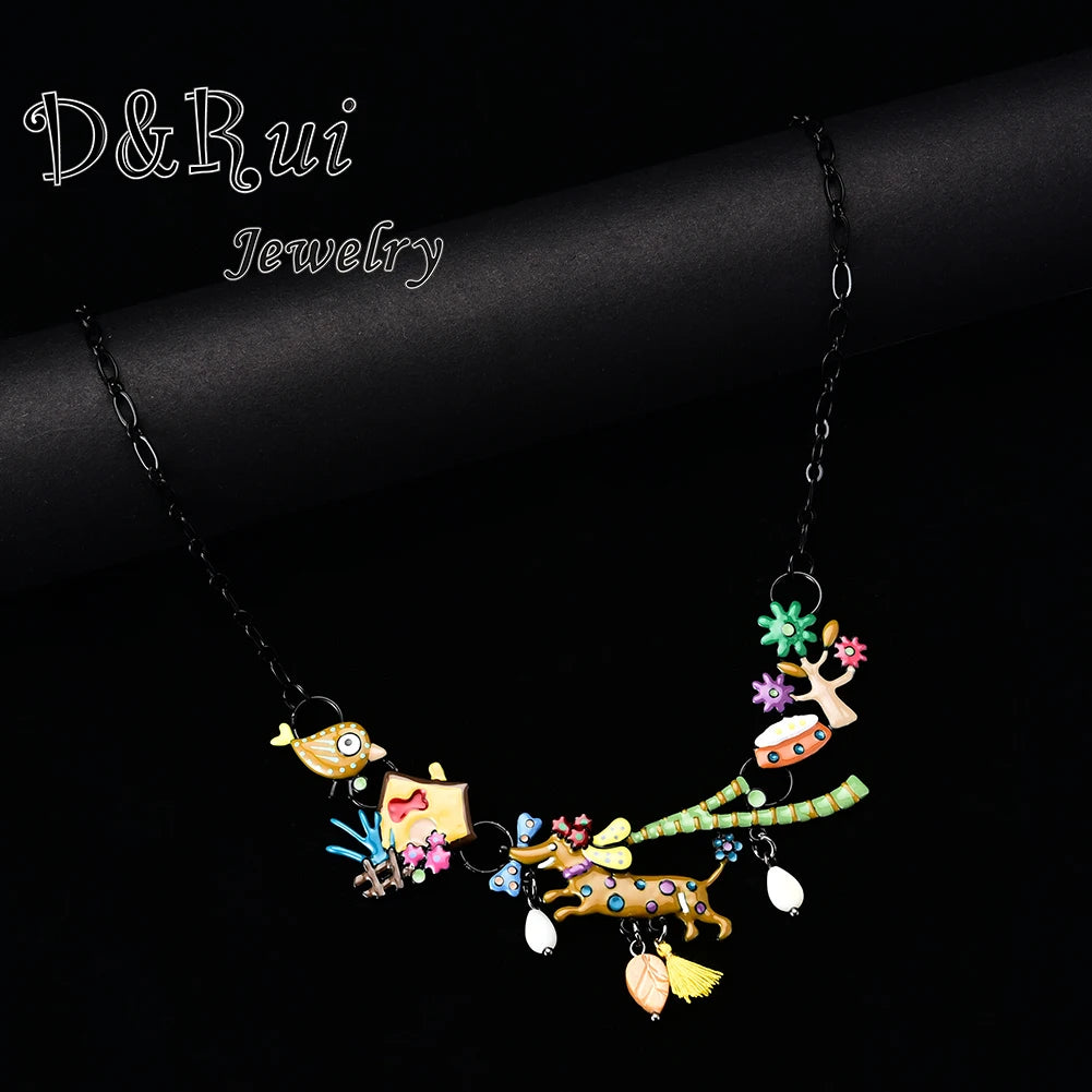 Vintage Choker Necklace Tassel Pendant Chain Necklaces & Pendants