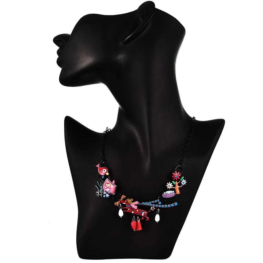 Vintage Choker Necklace Tassel Pendant Chain Necklaces & Pendants