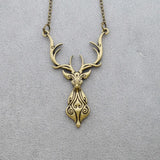 Vintage Christmas Deer Necklace DIY Jewelry