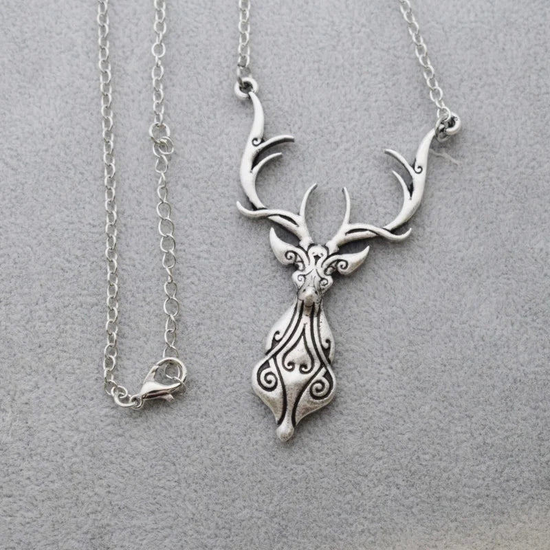 Vintage Christmas Deer Necklace DIY Jewelry