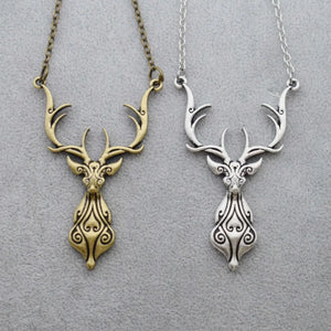 Vintage Christmas Deer Necklace DIY Jewelry
