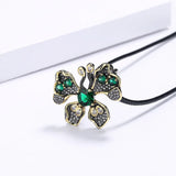 925 Silver Butterfly Zircon Pendant Clavicle Chain Jewelry