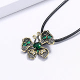 925 Silver Butterfly Zircon Pendant Clavicle Chain Jewelry