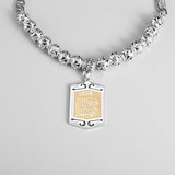 Islamic Hollow Beads Chain Stainless Steel Quran Pendant Necklace