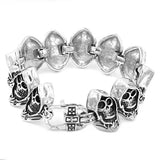Vintage Skull Stainless Steel Biker Bracelet SJB0298