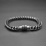 Vintage Men's Bracelet Chain Bangle Retro Magnetic Clasps Wristband
