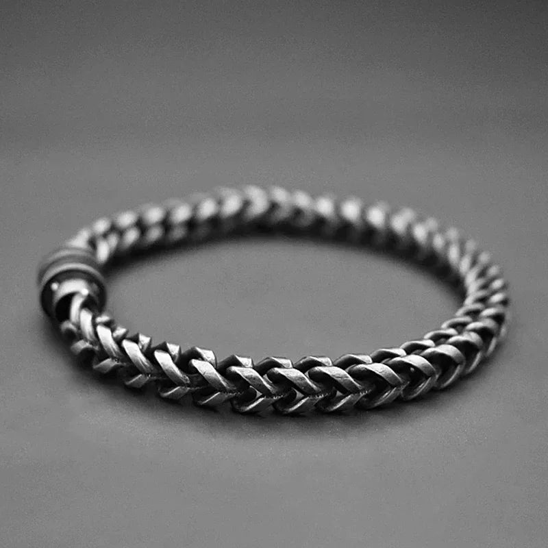 Vintage Men's Bracelet Chain Bangle Retro Magnetic Clasps Wristband