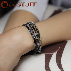 Vintage Colored Crystal Beads Bracelets Gothic Jewelry Suspension