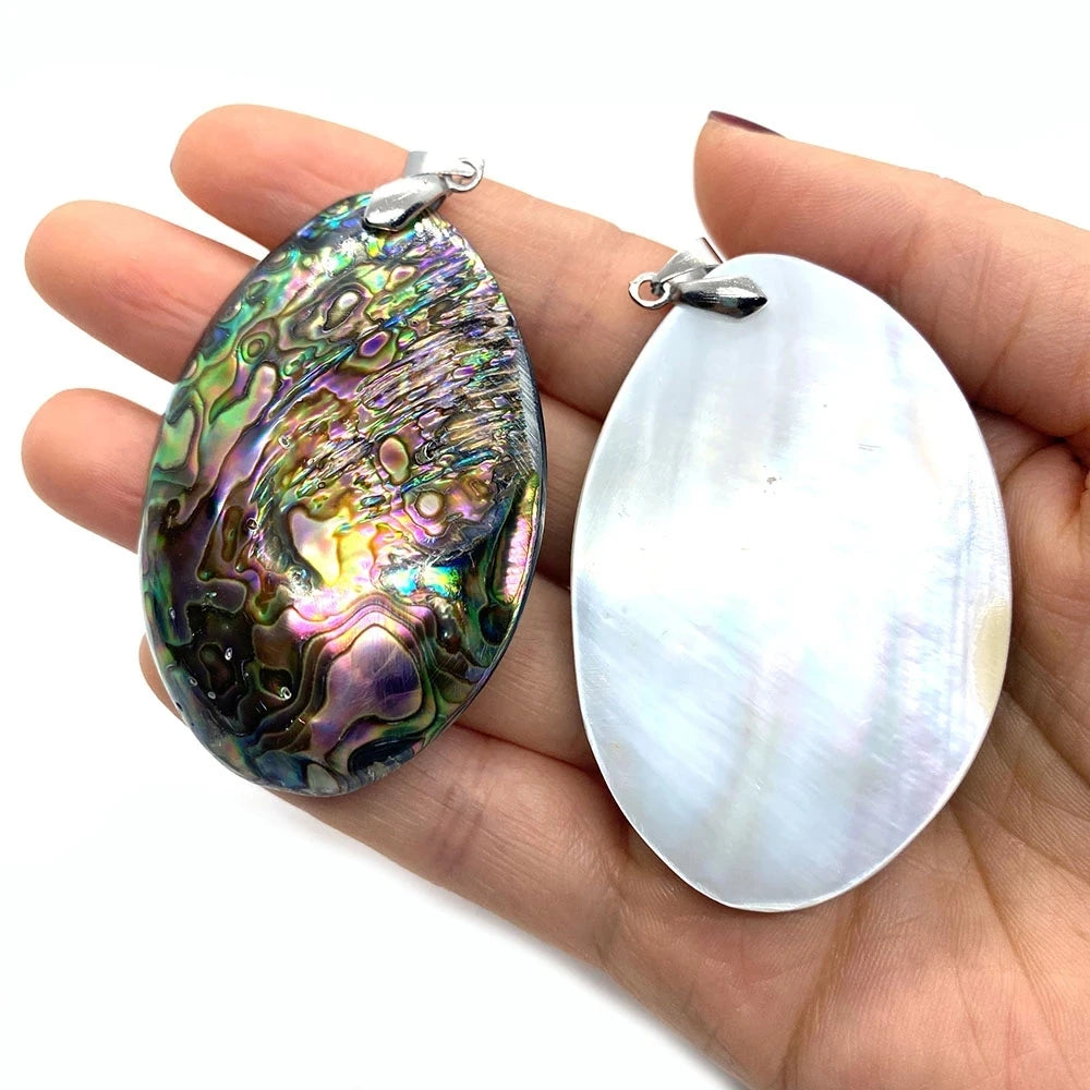 Vintage Abalone Shell Pendants Charms for Jewelry Making
