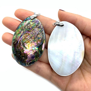 Vintage Abalone Shell Pendants Charms for Jewelry Making