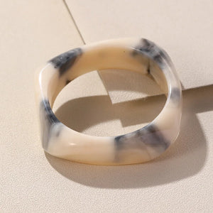 Vintage Colorful Resin Bangle Geometric Acrylic Bracelet
