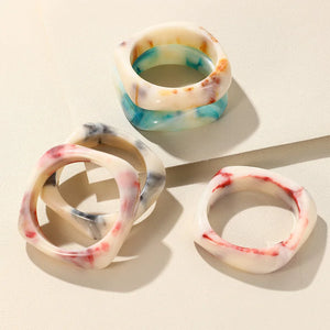 Vintage Colorful Resin Bangle Geometric Acrylic Bracelet