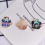Vintage Cat Cup Charm Pendants 50pcs Alloy Jewelry Necklace DIY 22mm