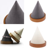 Vintage Cone Wooden Bracelets Bangle Display Watch Holder