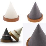 Vintage Cone Wooden Bracelets Bangle Display Watch Holder