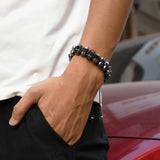 Vintage Hematite Stone Bracelet for Men Gift