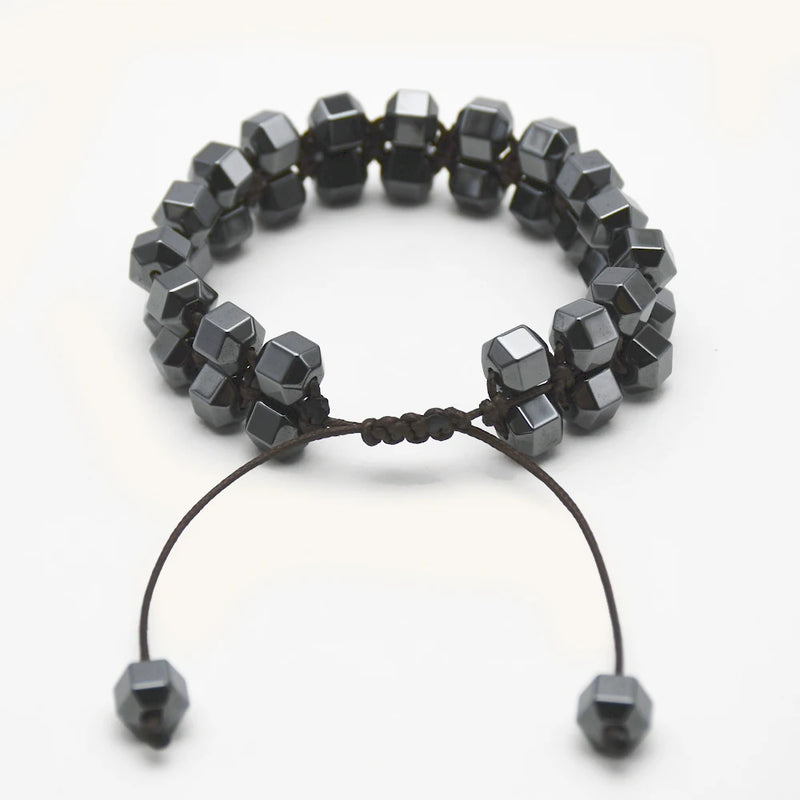 Vintage Hematite Stone Bracelet for Men Gift