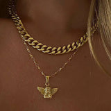Vintage Couple Bracelets Thick Cuban Chain 18k Necklaces for Men