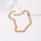 Vintage Couple Bracelets Thick Cuban Chain 18k Necklaces for Men