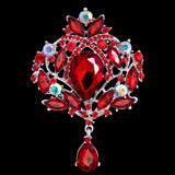 Vintage Crystal Clusters & Teardrop Charm Girl's Brooch