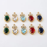 Vintage Crystal Diamond Drop Pendant DIY Ornament 2pcs