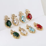 Vintage Crystal Diamond Drop Pendant DIY Ornament 2pcs