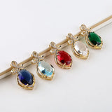 Vintage Crystal Diamond Drop Pendant DIY Ornament 2pcs
