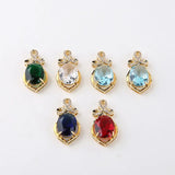 Vintage Crystal Diamond Drop Pendant DIY Ornament 2pcs