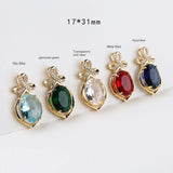Vintage Crystal Diamond Drop Pendant DIY Ornament 2pcs