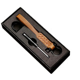 Vintage Leather Keychain Real Cowhide Car Long Key Rope Personalized