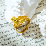 Vintage Irregular Textured Ring Punk Opening Adjustable Party Jewelry