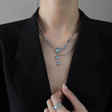 Vintage Moonstone Pendant Necklace Glowing Moon Light Charm Jewelry