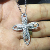 Vintage Cross Chocker Necklace AAAAA Zircon Filled for Women