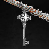Vintage Cross Key Stainless Steel Necklace Pendant Chain