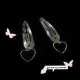Vintage Cross Love Hairpin Silver Metal Y2K Jewelry