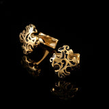 Vintage Cross Metal Cufflinks Religious Personalized Men's Business