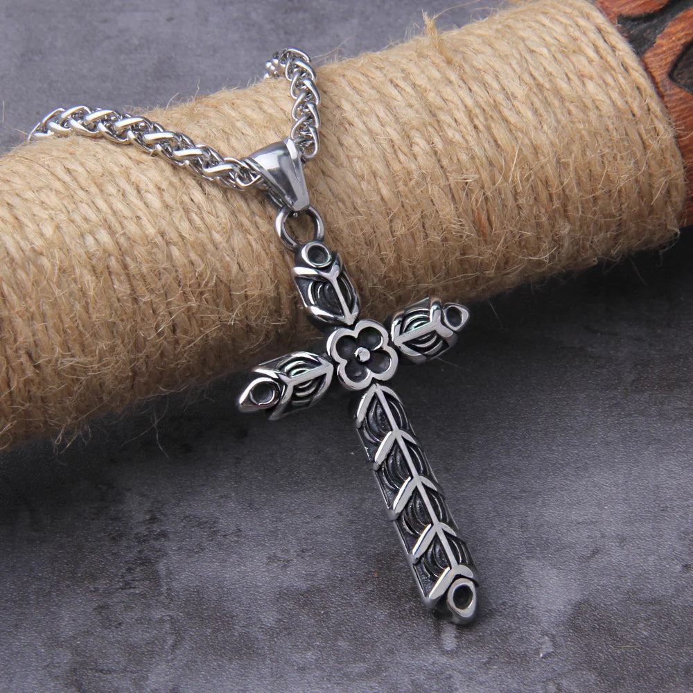 Vintage Cross Pendant Necklace for Women Men Goth Choker Jewelry