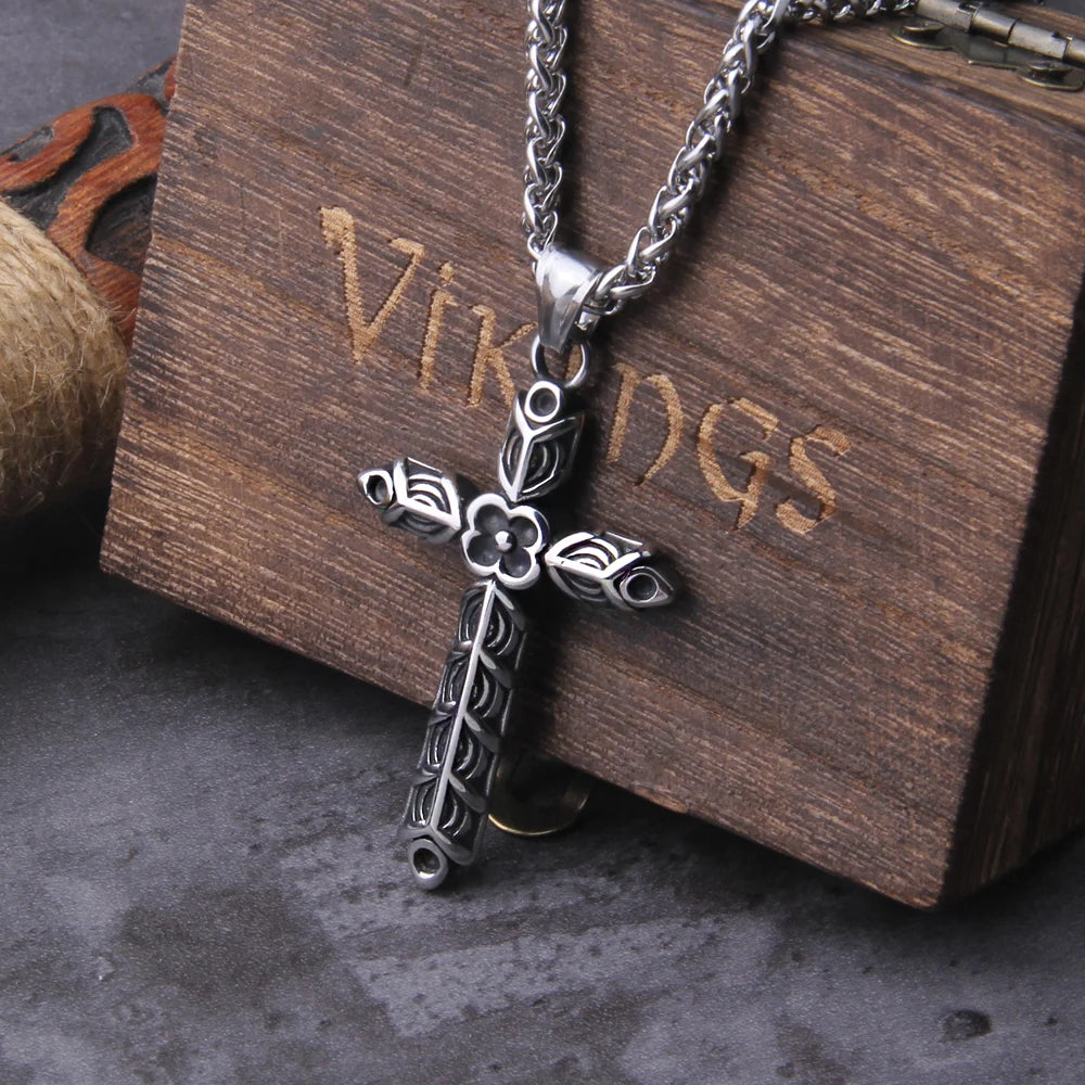 Vintage Cross Pendant Necklace for Women Men Goth Choker Jewelry